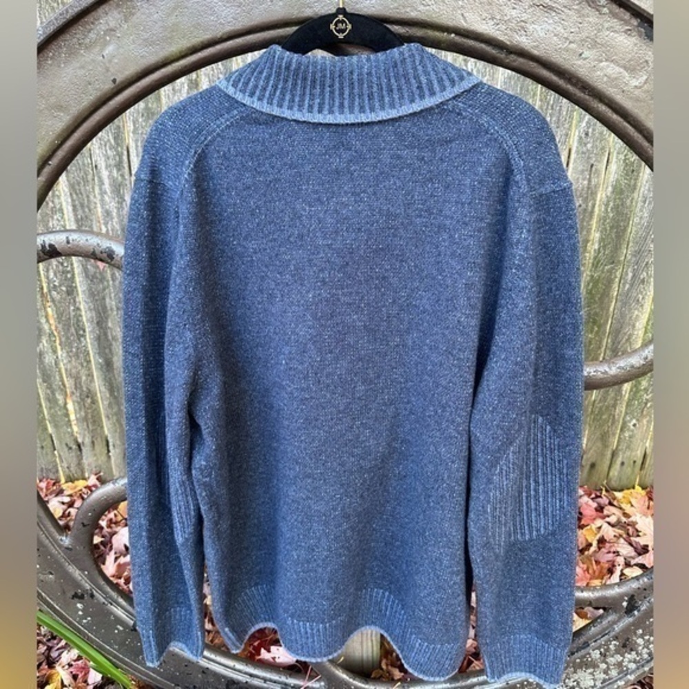 Joseph Abboud Men’s Heritage Shawl Collar Wool Sweater (Blue) (NWOT) - Picture 3 of 9